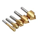 5個入りセット HCS 面取りドリルビット 90° エンド ミルカッター ビット カウンターシンクセット 6-19mm