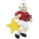 Personalizedクリスマス装飾2017 Football BoyスポーツPlayerアクティブAthleteホリデーツリーオーナメントチームCoworker workersギフト趣味スコアスニ