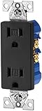 Eaton TR1107-9BK Tamper Resistant Decorator Duplex Receptacle, Black [並行輸入品]