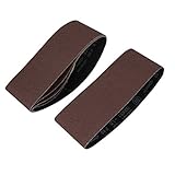 uxcell 研磨ベルト サンドペーパー アブレシブ ダークブラウン 60グリット 5個