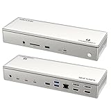WAVLINK Thunderbolt 4 ドック 100W充電機能付き Displaylink ドッキングステーション クアッド4K@60Hzモニター Thunderbolt 4ポート 3ポート 2.5Gイーサネット、USB Cドッキングステーション MacおよびPC用 Displaylinkドライバーが必要