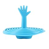 Merssavo ゴムおかしいヤシの形の浴槽の排水栓プラグブルー