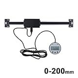 KKmoon 旋盤用 デジタル ルーラー ゲージ 格子定規 外部表示付き 磁気リモート 0-200mm 測定工具