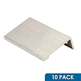 10個パックRokハードウェア1 – 31 / 32 "モダンスタイル指エッジPullアルミメタルつや消しステンレススチール仕上げホームキッチンクローゼットドア引き出しキャビネットハンドル