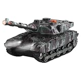 Ghbunuz リモコン戦車おもちゃ、音と光を備えた戦車エアガンアーマー、オフロードおもちゃ、2.4GHzリモコン、軍用車両戦闘、男の子へのギフト (A)