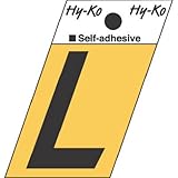 hy-ko gr-10 / Lアルミ角度カットwith Letter L、1.5インチ、ブラック
