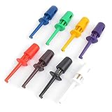 uxcell　テストクリップ　 電気テストフック 電圧計 多色 メーターリード線 42mm 8個入り