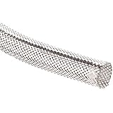 クロムXCメタリック拡張可能な編組Sleeving 1/4" - 125 Feet シルバー BSCX-025-125