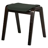 ハイスツール/曲木スツール ハイタイプ 木製/合成皮革 高さ45cm CF-406 グリーン（緑）