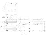 郵便受箱（ランチロック錠付）前入前出型 戸数：3戸用 SMP-35R-3FF　　新協和