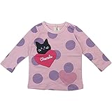 【秋冬物】 chocola(ショコラ) 天竺ドット柄長袖Tシャツ 100cm /淡いピンク NO.CH-1512-12017