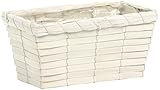 【ビニール付き】 ホワイトバンブー製 連鉢3.5号用 (27×15.5×12.5cm) 271-35WE