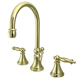 キングストン真鍮ks29 TL Tuscany広範囲洗面所の蛇口真鍮ポップアップで 8-Inch Adjustable Center KS2982TL 1