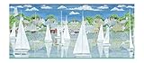 York Wallcoverings BG1650BDSMP Border Portfolio Captain's Harbor 8-Inch x 10-Inch Wallpaper Border M