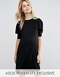 ASOS (エイソス) マタニティ フリル Tシャツ ワンピース ブラック UK 8 (M) [並行輸入品]