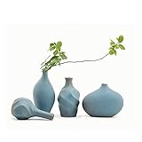 BYM 花入 ミニ花瓶 一輪挿し 上品陶器 セット (ブルー)