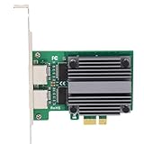 I226 Vチップセット用2.5G PCIeネットワークカード、大規模ゲーム、100/1000/2500Mbps、2ポート、ロープロファイルブラケット、アルミニウムヒートシンク設計、金メッキ、 11 10、
