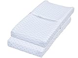 Changing Pad Cover 2 Pack Unisex Chevron/Stars Design Fitted Soft Jersey Cotton Baby Bedding Sheets 