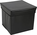 Tadpoles Square Shaped Storage Box Stool, Black by Sleeping Partners [並行輸入品]