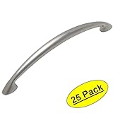 Cosmas ® 323 – 128snサテンニッケルモダンキャビネットハードウェアアーチハンドルプル – 5 "インチ( 128 mm )穴中心 – 25パック