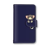 スマ通 Galaxy A25 5G SC-53F 対応 ケース 手帳 タイプ ケータイけーす カードスロット 本革 アニマル ねこ 猫 ネコ キティ スタンド付き ストラップ穴 ファイブジー用 (P4.ネイビー×ねこ) color_design_002-4