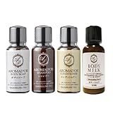 ホテルアメニティ アロマドール シャンプー・コンディショナー・ボディソープ・ボディミルク 30mL ミニボトル4点セット