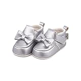 アスビーキッズ（AsbeeKIDS） Anyo(アンヨ) ベビー リボンファーストシューズ 81846【シルバー/12.5cm】