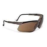 Honeywell Genesis Brown Polycarbonate Standard Safety Glasses - 99.9 % UV Protection - Wrap Around F