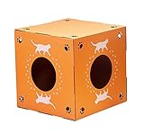 角利産業 猫の爪研ぎBOX オレンジ 5105