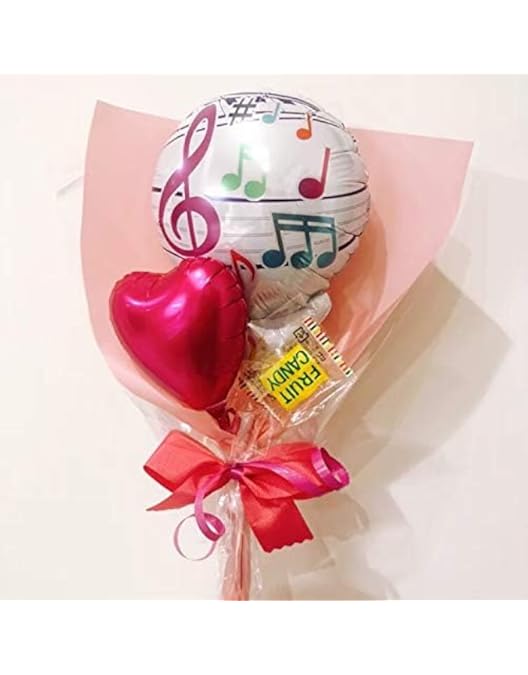 Amazon.co.jp: キャンディバルーンブーケ 音符 ゴールド 手持ちSサイズ