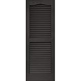 Vantage 0114039018 14X39 Louver Arch Shutter/Pair 018, Charcoal [並行輸入品]