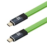 OOLA.DETAL USB 3.2 Type C フレキシブル ソフト充電ケーブル 高速 20Gbps データ転送 8K60hz ノートパソコンや携帯電話用