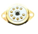 真空管 ソケット セラミック 9ピン 12ax7 12au7 (8個 ゴールド)