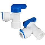 wellyu 1 / 4 " x 1 / 4 " OD TUBEタンクボールバルブfor RO水逆浸透膜フィルタシステムのセット2