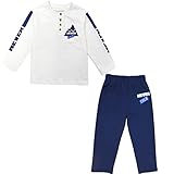 KISBINI キッズ服 春秋 子供 ジャージ ダンス　上下セット 男の子 長袖 綿 Tシャツ パンツ セット(身長110-150cm) (140cm, ホワイト)