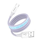 KYOHAYA USB Type C マグネット ケーブル 絡まない 簡単にまとまる 充電ケーブル タイプC 急速 1.2m 丈夫 ナイロン 断線 しにくい スマホ 急速充電 データ転送 iPhone/Xperia/Galaxy/Nintendo Switch 各種対応 CONNECT GEAR MaG JKMGC (USB-A to USB-C, パープル, 1.2m)
