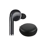 Docooler v1 BluetoothステレオヘッドホンインナーイヤーワイヤレスイヤホンBluetooth 4.1ハンズフリーマイク付きヘッドセットwith Storageバッグホワイト ブラック
