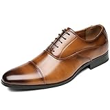 [フォクスセンス] ビジネスシューズ 革靴 軽量・撥水 ドレスシューズ ストレートチップ 紳士靴 内羽根 メンズ ブラウン 24.5cm 9
