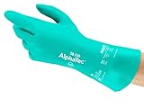 Ansell AlphaTec 58-330 Nitrile Medium Duty Chemical Immersion Glove, Chemical Resistant, 26 mil Thic