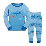 masonanic幼児/キッズ男の子キュートBig Sharkパジャマセット100 %コットン2 – 8歳 2-7Y ブルー Shark pajamas