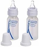 Dr. Brown's BPA Free Polypropylene Natural Flow Standard Neck Bottle, 4 oz. (2-Pack) by Dr. Brown's 