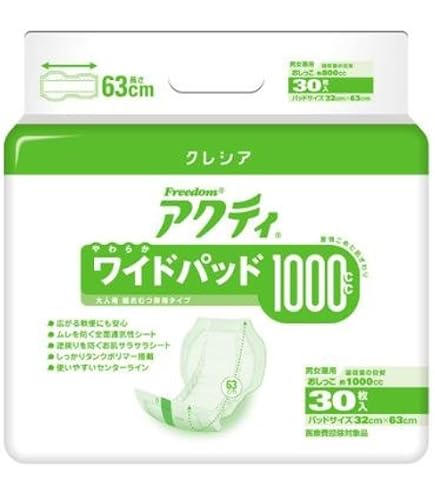 Amazon.co.jp: 日本製紙クレシア アクティ ワイドパッド1400 30枚×3