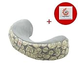 エルゴ・ナチュラルカーブ・ナーシングピローカバー/イエロースワール　（今治タオルハンカチ付き）