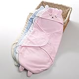 幼児新生児ぬいぐるみ毛布寝袋ベビーベビーカーの包みラップ毛布柔らかな快適な春の夏の赤ちゃんのキルト幼児の寝具28 * 13インチ4色 (ブルー)