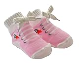 DinDonオリジナル ベビー靴下 スニーカーグランデ 0-12ヶ月 パステルピンク #5502