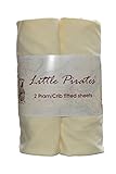 Baby Bassinet Cradle Jersey Fitted Sheet 100% Cotton Cream 15x33 inches by Little Pirates