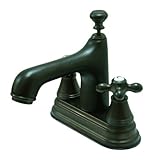 Kingston Brass KS9615AX Two Handle 4 in. Centerset Lavatory Faucet with Brass Pop-up