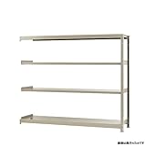 軽中量棚200kg 連結 幅180×奥行60×高さ150cm 4段 アイボリー 200kg/段