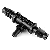 ドリップ灌漑システム散水用具　8/11ホースと4/7ホース接続用　3方向/4方向分岐コネクター　散水ホースにつなぐだけで簡単接続　３タイプ選択可　 20個セット ((8/11-4/7)3方向（黒）)