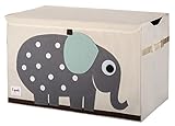 3 Sprouts Toy Chest, Elephant, Grey [並行輸入品]